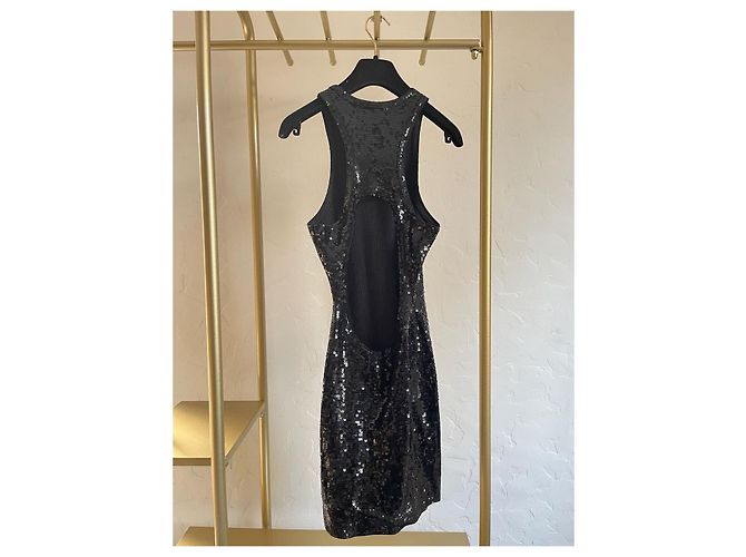 Abito nero con paillettes Céline M - vista 2