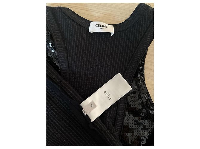 Abito nero con paillettes Céline M - vista 3