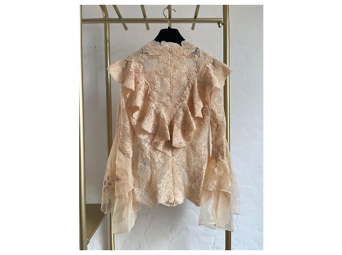 Vestido de seda y encaje rosa ZIMMERMANN - vista 2