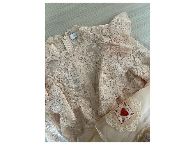 Vestido de seda y encaje rosa ZIMMERMANN - vista 4