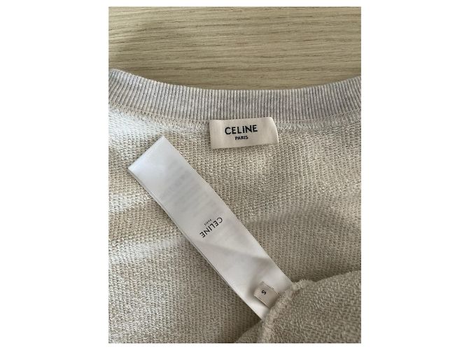 Céline Arc de Triomphe Graphic Cotton Sweatshirt Gray - view 3