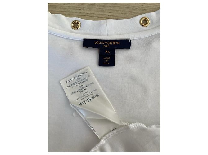 Louis Vuitton Top blanco de algodón con escote cutout XS - vista 3