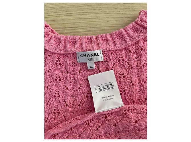 Chanel 24P Malhas de algodão rosa - vista 3