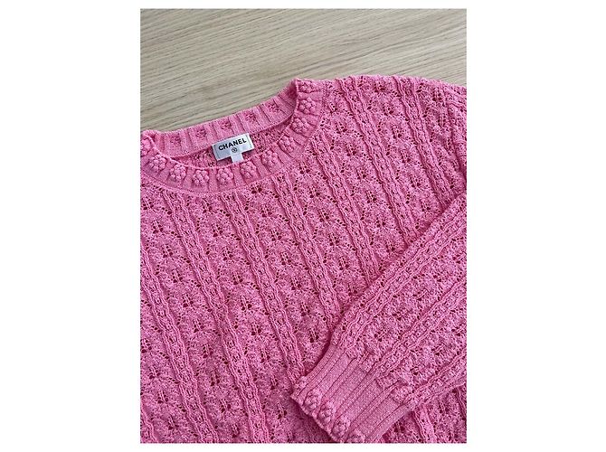 Chanel 24P Malhas de algodão rosa - vista 4