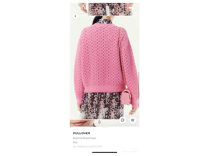 Chanel 24P Malhas de algodão rosa - vista 6