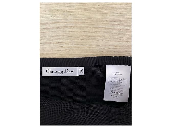 Dior Black Tulle Gauze Skirt Polyester Size 34 - view 3