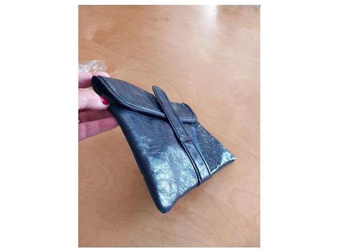 Pochette Fendi de piel azul - vista 10