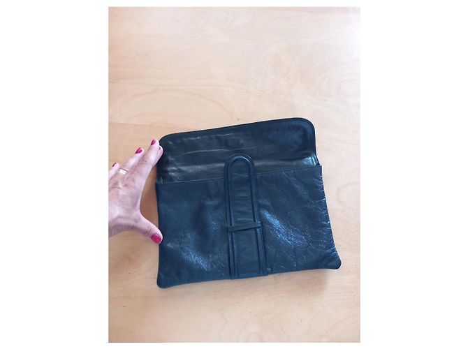 Pochette Fendi de piel azul - vista 6