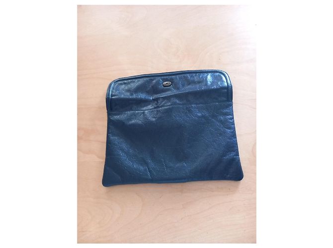 Pochette Fendi de piel azul - vista 7