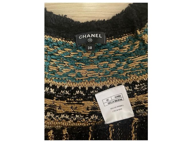 Chanel Kleid aus Wolle mit ägyptischem Print Größe 38 - Ansicht 3
