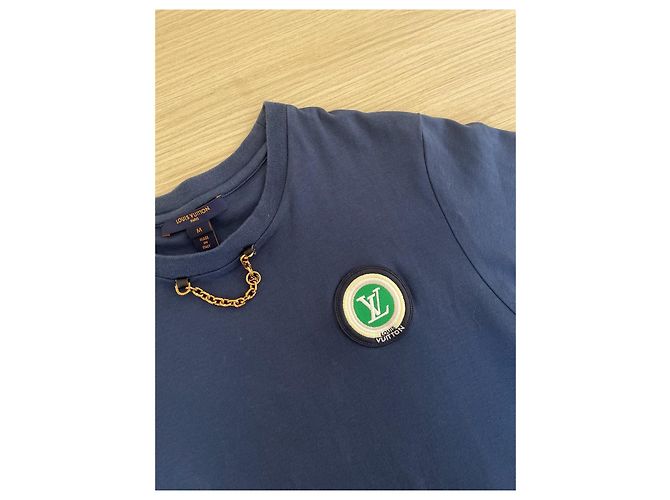 Louis Vuitton Blaues Baumwoll Kurzarmhemd mit Logo - Ansicht 4