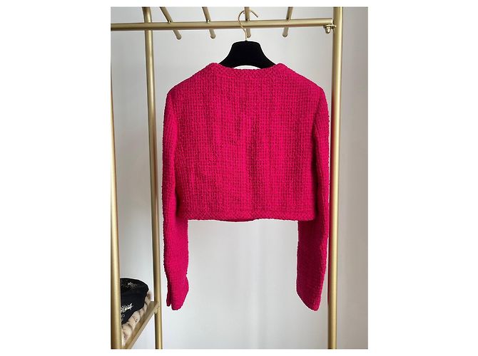 Chanel 21K Tweed Jacke Rosa - Ansicht 2