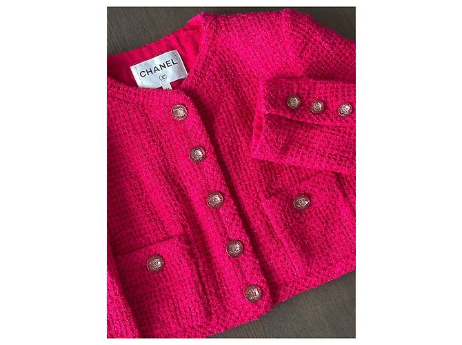 Chanel 21K Tweed Jacke Rosa - Ansicht 4