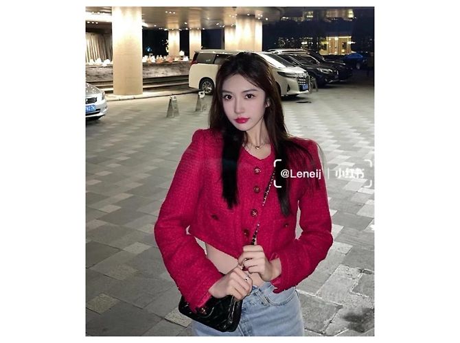 Chanel 21K Tweed Jacke Rosa - Ansicht 9