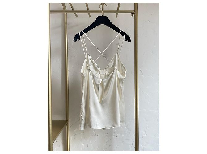 Chanel 23S Seiden Camisole Top Weiß - Ansicht 2