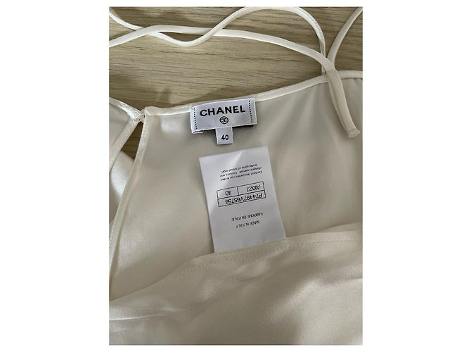 Chanel 23S Seiden Camisole Top Weiß - Ansicht 3