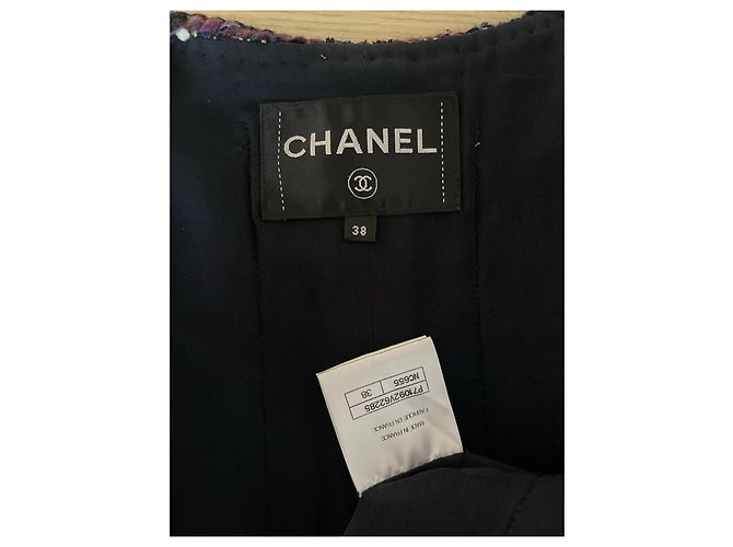 Giacca CHANEL 21A in tweed multicolore - vista 3