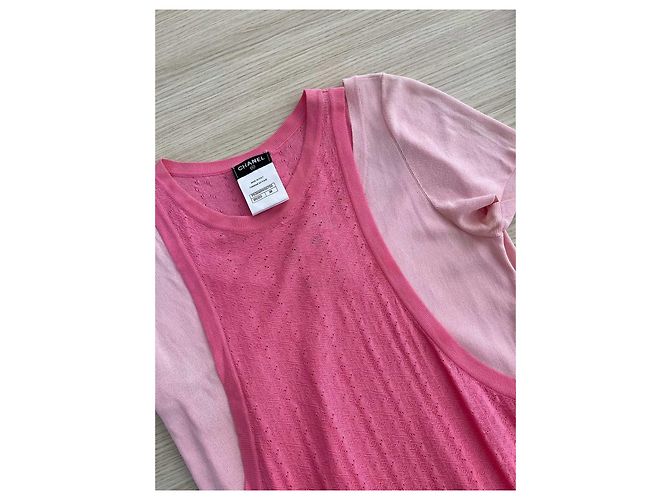 Vestido de renda rosa Chanel - vista 4