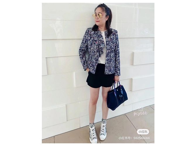 Giacca Chanel 20C in tweed nero - vista 7