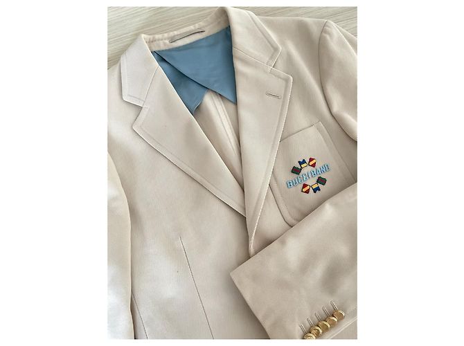 Gucci Tweed Blazer Jacke Khaki bestickt - Ansicht 4