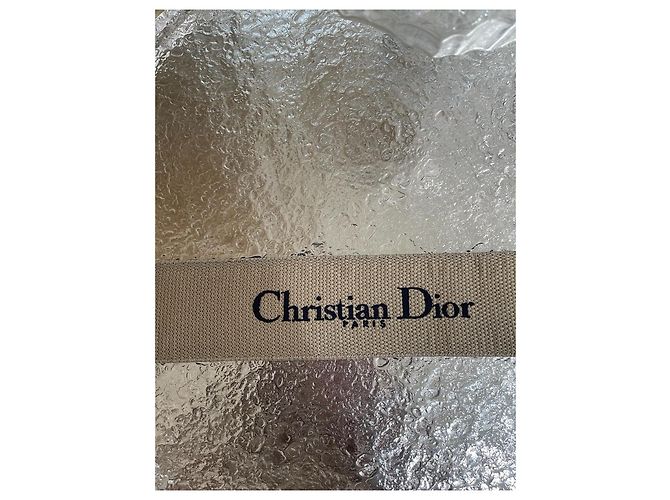 Cinturón Dior de lona y cuero negro con hebilla dorada - vista 4