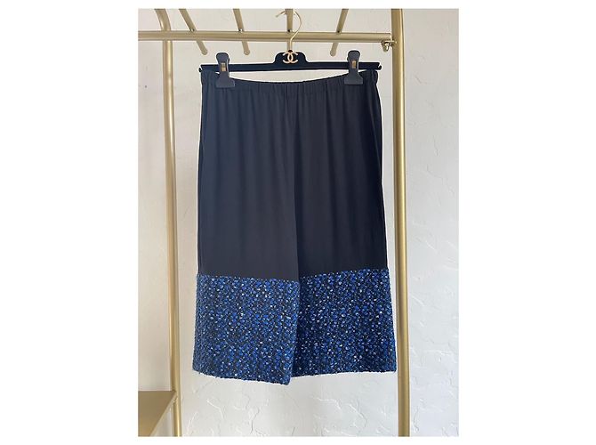 Chanel Kleid aus blauem Tweed - Ansicht 6