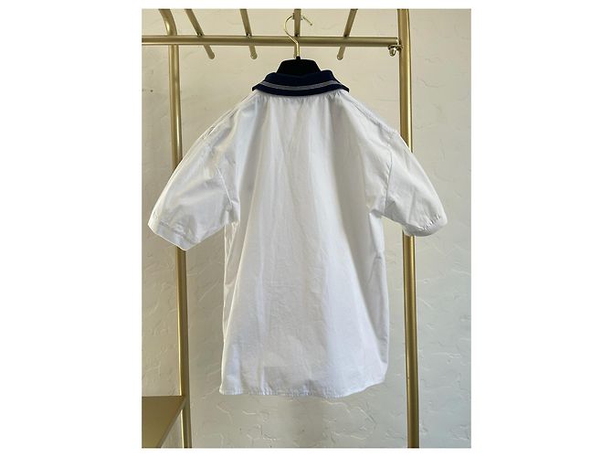 Camisa Miu Miu Blanca de Algodón Estilo Colegial - vista 2