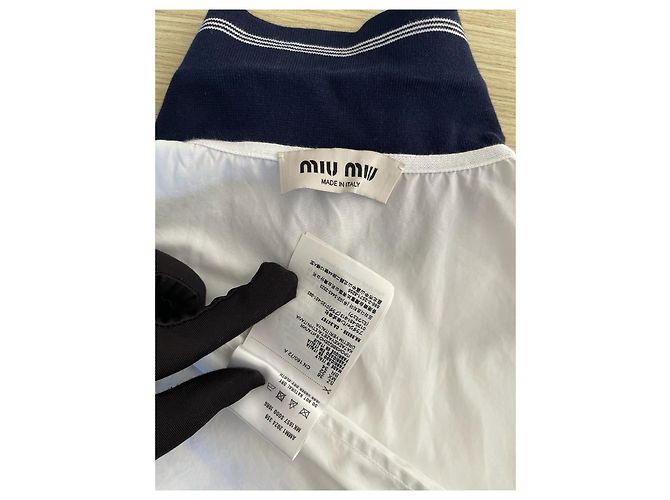 Camisa Miu Miu Blanca de Algodón Estilo Colegial - vista 3