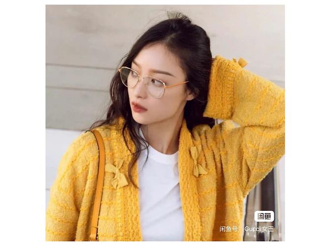 Gucci Langer gelber Wollstrickjacke mit Schleifendetail - Ansicht 7