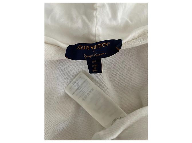 Louis Vuitton Hoodie corto blanco de algodón XS - vista 3