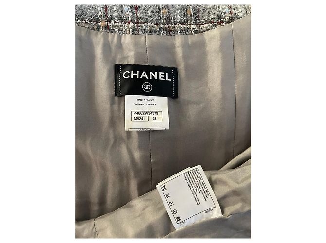 Chanel Edinburgh Mantel aus grauem Karotweed - Ansicht 3