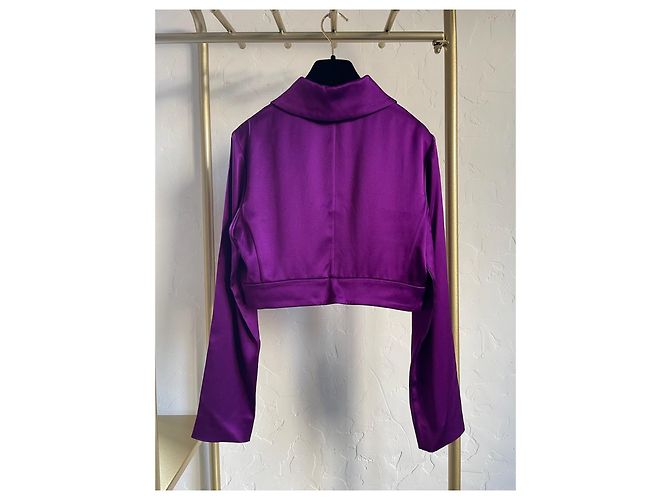 CHANEL 22A Camisa de seda roxa - vista 2