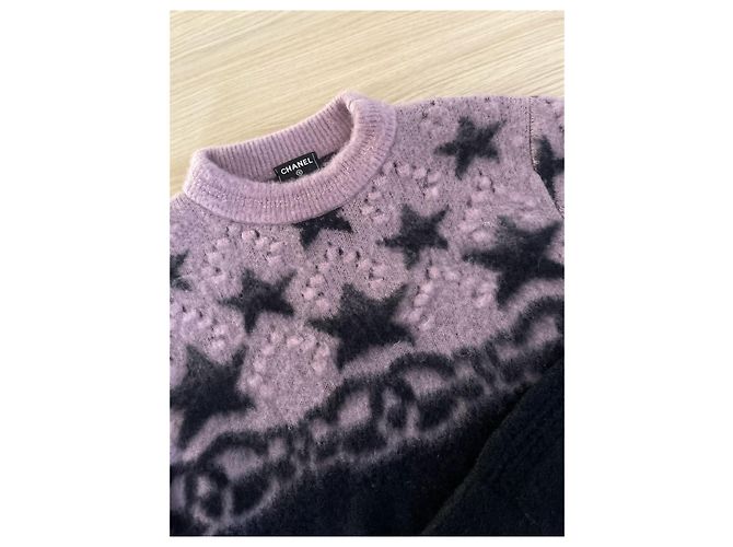 Chanel 23N Kaschmirpullover Schwarz Sternmuster - Ansicht 4