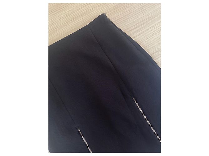 Gonna Maje nera in poliestere con zip frontale Taglia 34 - vista 4