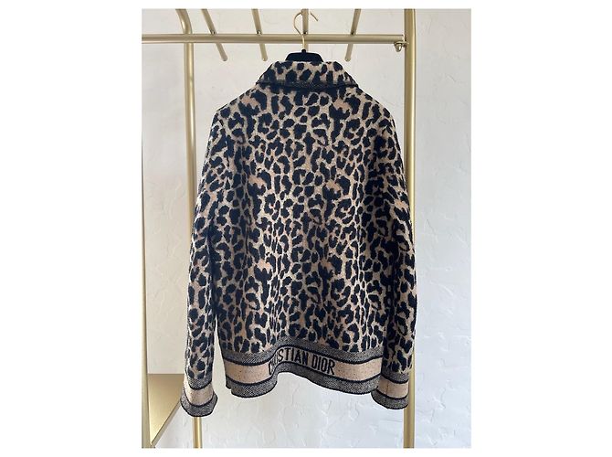 Dior Cardigan aus Wolle mit Leopardenprint - Ansicht 2