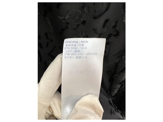 Louis Vuitton Camisa de Seda com Estampa Jacquard Navy - vista 4