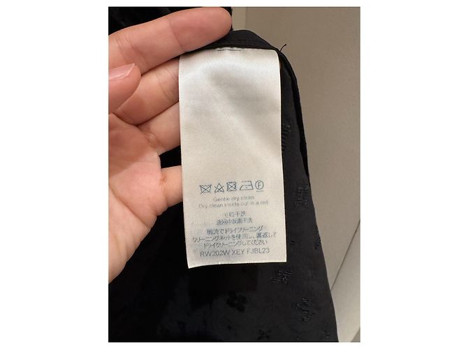 Louis Vuitton Camisa de Seda com Estampa Jacquard Navy - vista 6