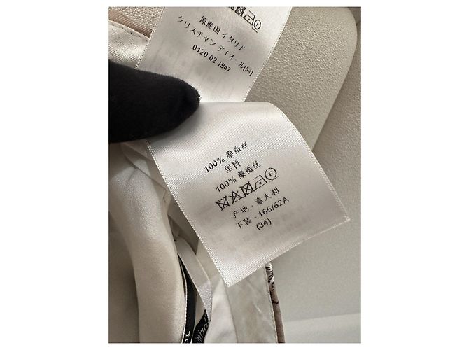 Pantaloncini Dior Khaki in Cotone con Ricami Floreali - vista 4