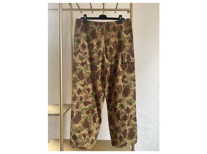 Céline Camouflage Baumwollhose Khaki - Ansicht 2