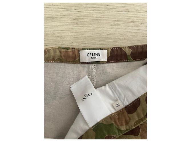 Céline Camouflage Baumwollhose Khaki - Ansicht 3