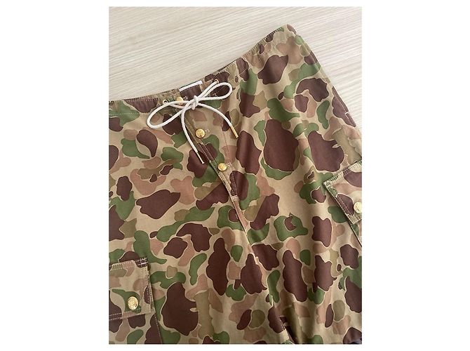Céline Camouflage Baumwollhose Khaki - Ansicht 4