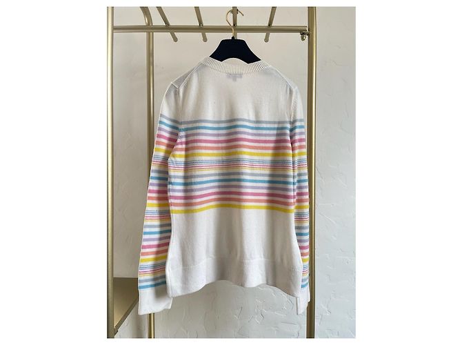 Pull en laine à rayures arc-en-ciel Chanel - vue 2
