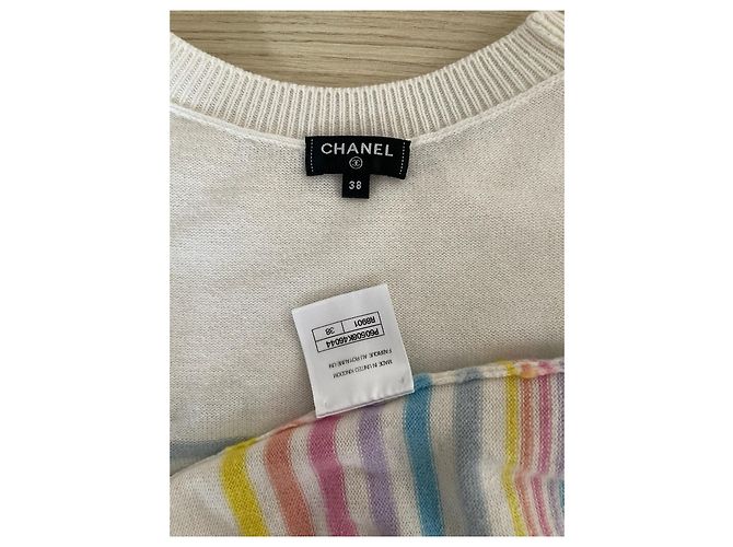 Pull en laine à rayures arc-en-ciel Chanel - vue 3