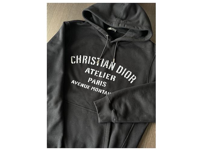 Dior Logo Hoodie Schwarz Baumwolle - Ansicht 4