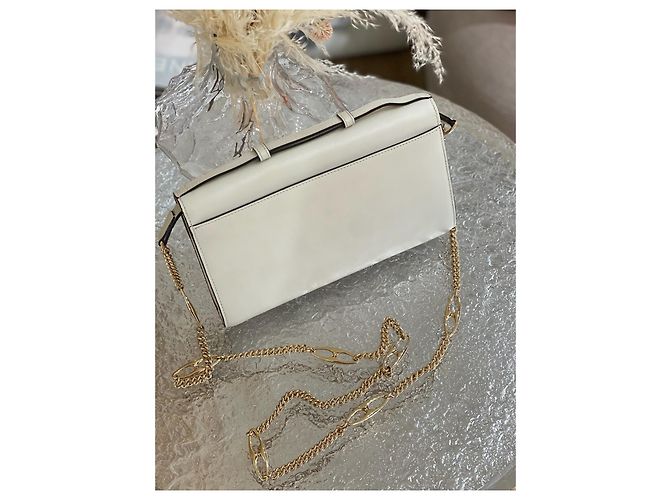 Borsa a mano Gucci Zumi in pelle bianca - vista 2