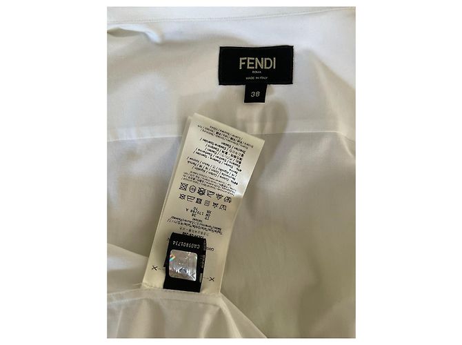Fendi White Cotton Beaded Shirt - view 3