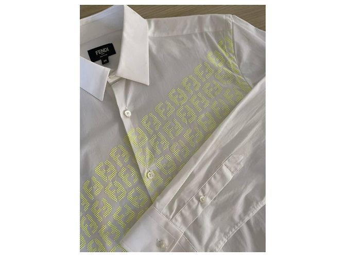 Fendi White Cotton Beaded Shirt - view 4