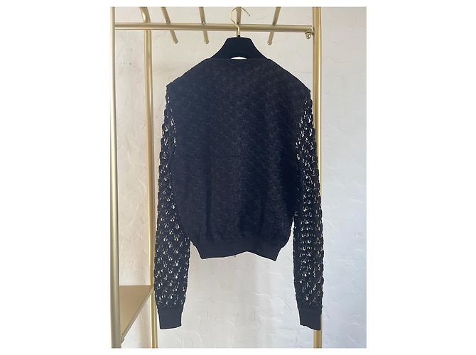 Dior Embroidered Lace Silk Jacket Black - view 2