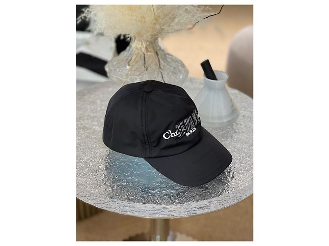 Chapeau Dior en coton noir - vue 2