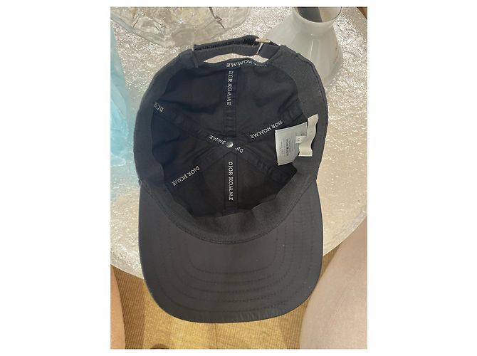 Chapeau Dior en coton noir - vue 3